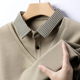 men's polo shirt for autumn winter fashion two pieces top